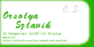 orsolya szlavik business card